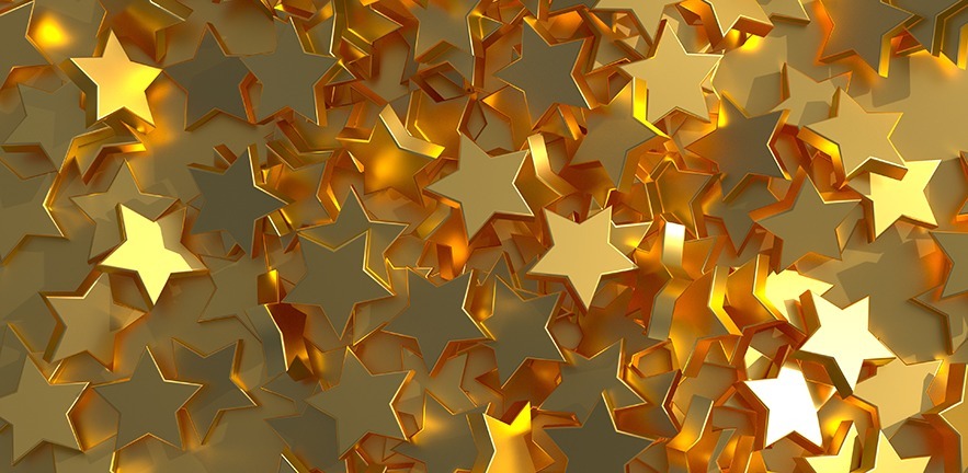 Golden stars.