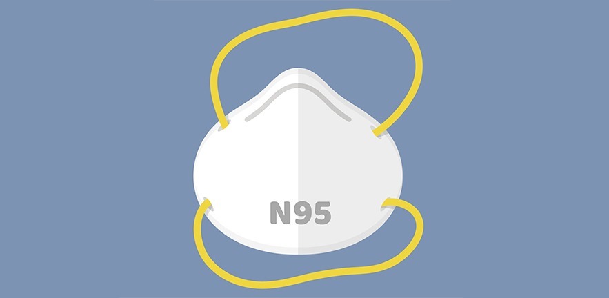 N95 respirator mask.