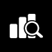 Icon: Bar chart with magnifying glass.
