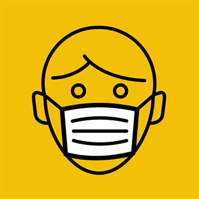 Wear a face covering.