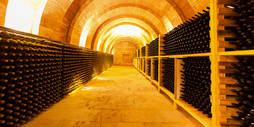 Image of a circular roofed wine cellar.