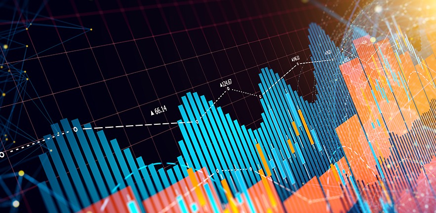 Finance trends graphs and charts.