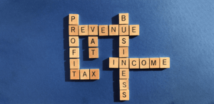 Image of scrabble letters spelling out words related to finance.