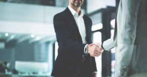 Coaches shake hands