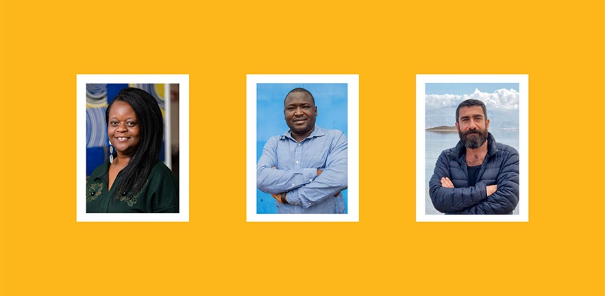 Chilande Kuloba-Warria, Kennedy Odede and Moukhtar Kocache.