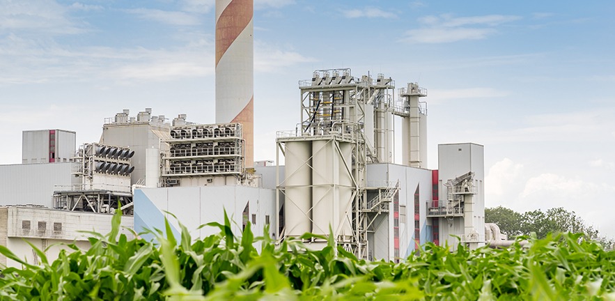 Image of carbon capture technology which uses filters to remove the green house gas carbon dioxide from the atmosphere.