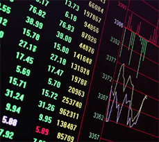 Trading stocks.