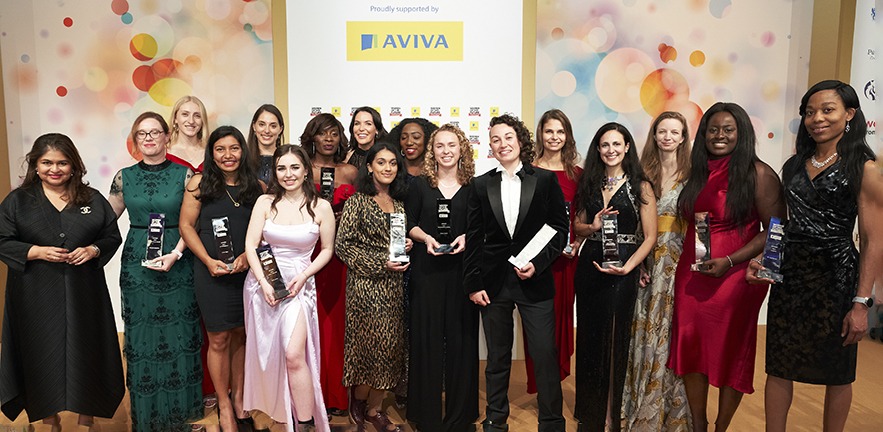 Winners of the Women of the Future awards.