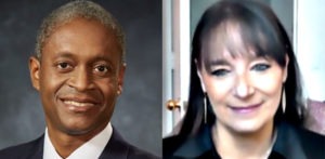 Dr Raphael Bostic and Deborah Bial.