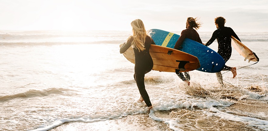 Surfing: example of employers creating 'passion opportunities' for workers to pursue their out-of-work interests.