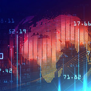 Futuristic concept of global suitable for world financial technology.