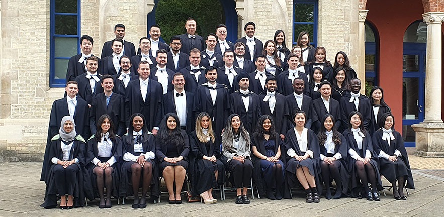 MFin 2020 graduating class photo.