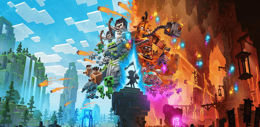Artwork from the game Minecraft Legends.