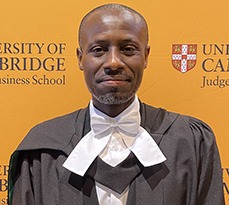 Ayobami Akinyode Olunloyo at his graduation.