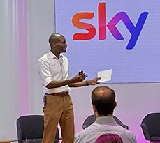 Ayobami in his role at Sky.