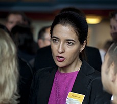 Female MBA student in suit.