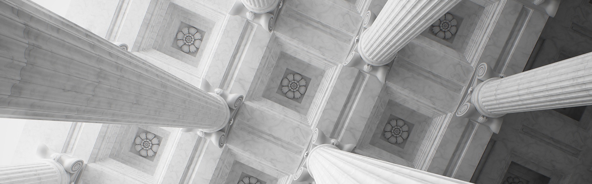 The classical ceiling of the law courts.