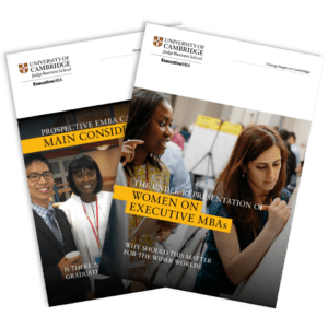 EMBA prospective and gender report covers
