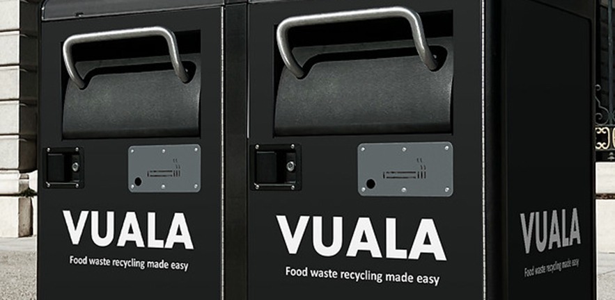Recylcing bins from Accelerate Cambridge venture: Vuala.