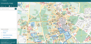Screengrab of the Cambridge University map.