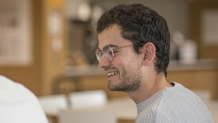 Cambridge student smiling.