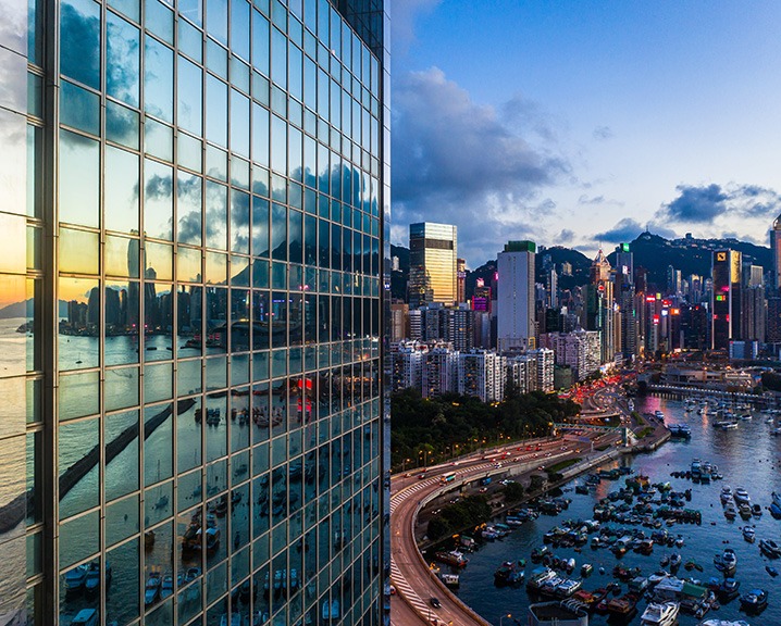 Hong Kong city view.