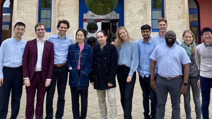 Group pf people outside of Cambridge Judge Business School.