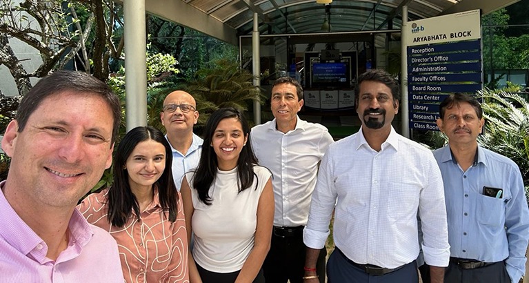 Cambridge Innovation Hub team members with Peruvian entrepreneurs Ruben Sánchez and Cesar Antúnez de Mayolo.