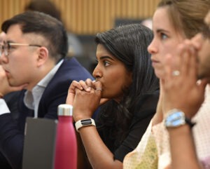 Executive MBA students during a lecture.