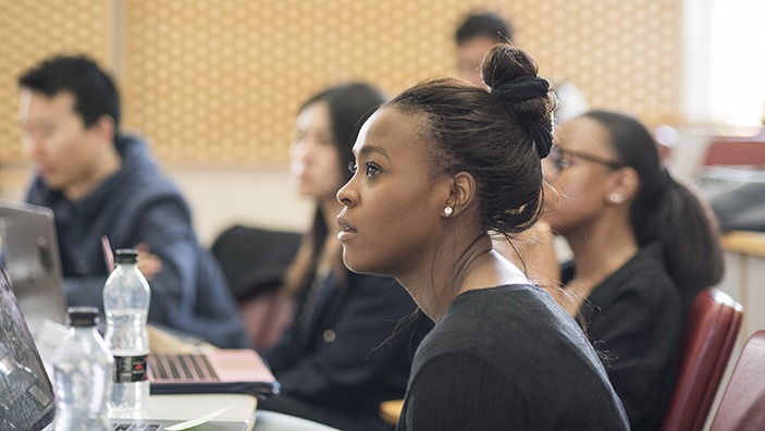 MSt in Entrepreneurship students in one of the lecture theatres.