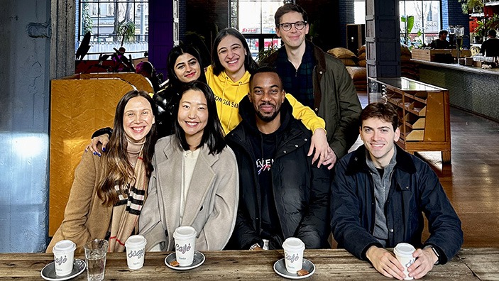 MFin Students in a café.