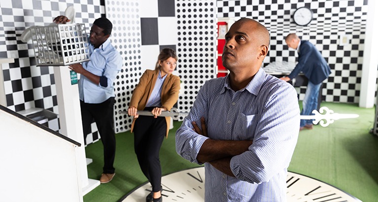 Data from 15,000 live escape-room games in London shows that on high-pollution days the escape teams could take up to 5% longer to solve a sequence of non-routine analytical tasks of the collaborative type seen in a modern workplace.