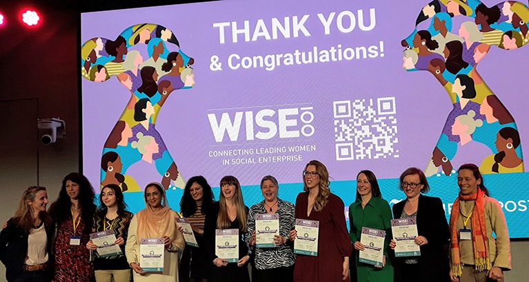 Winners at the WISE Awards ceremony.