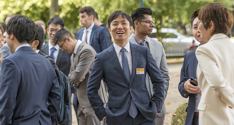 MBA student smiling.