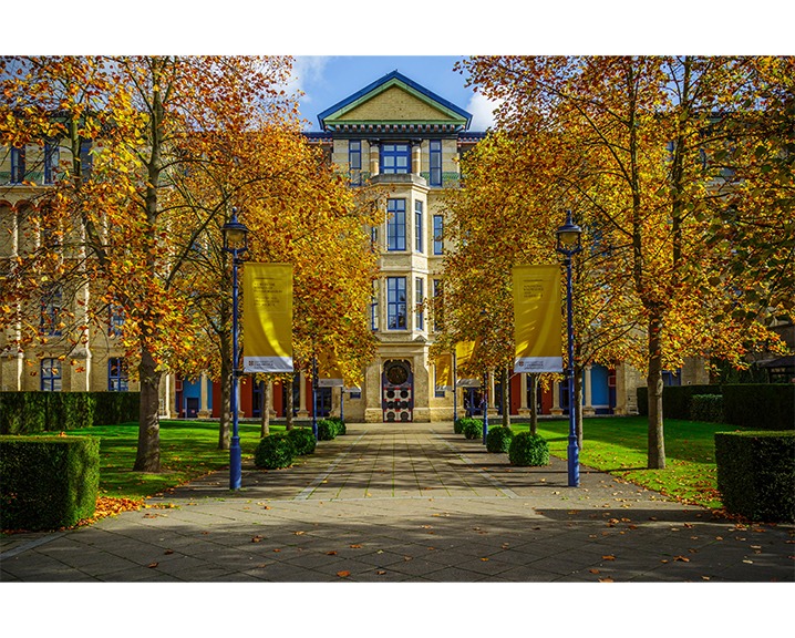 Outside area of the Business School.
