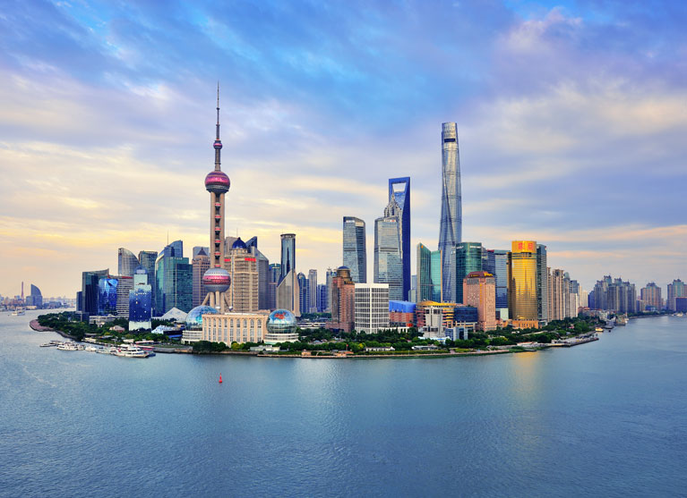 Shanghai skyline.
