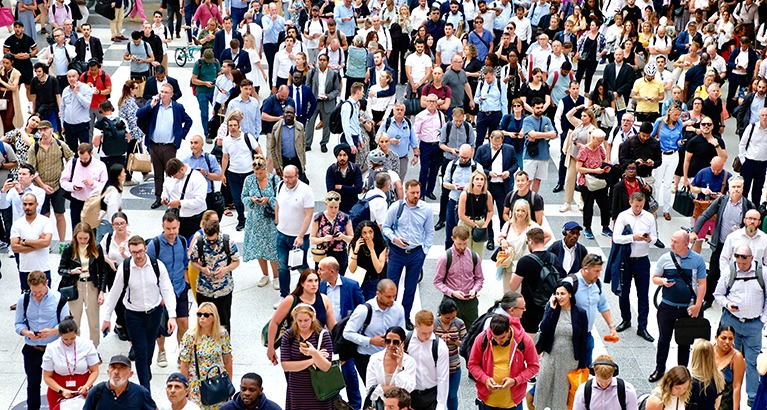 Crowd of people.