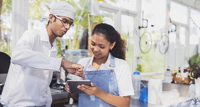 Small business exploring how to be innovative.