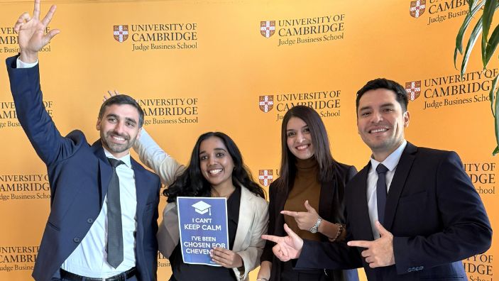 Alejandro Delgado with other Chevening scholars.