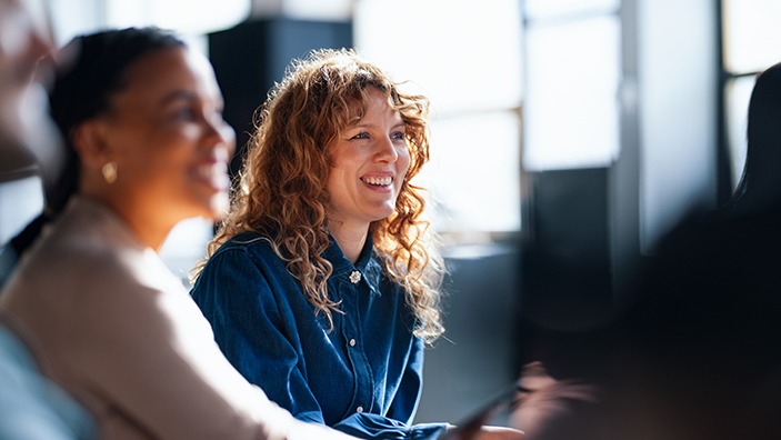 Business people engaging.