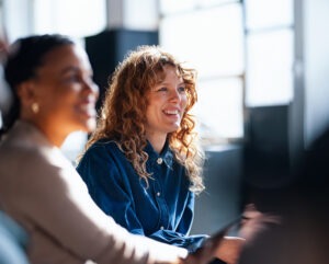 Business people engaging.