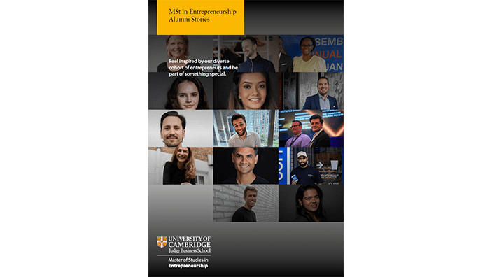 MSt Entrepreneurship cover for the Alumni Stories report.