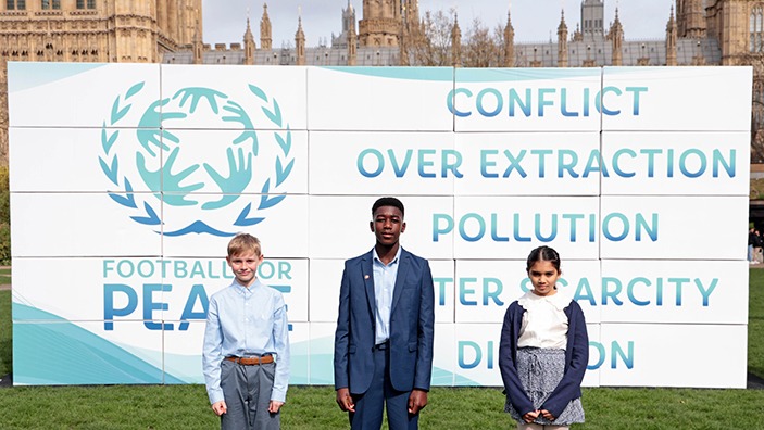 Football for Peace joins forces with leadership of the UK Children's Parliament and athletes to launch Rehydrating The Earth Campaign by unifying Jewish, Muslim and Christian youth to create unity in the UK and tackle the world’s water crises.