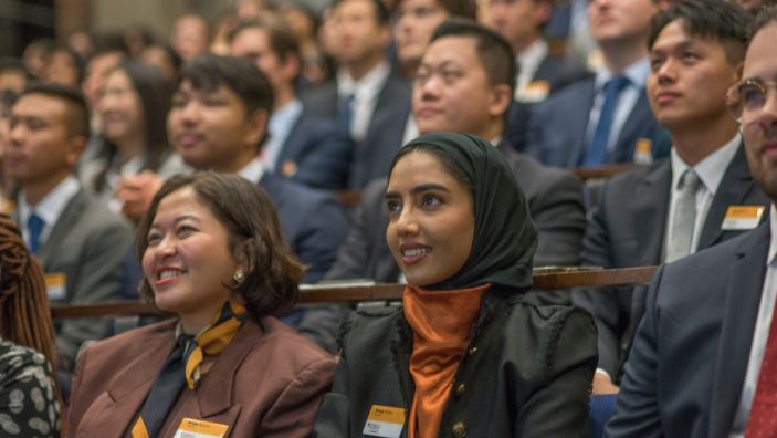 Cambridge MBA students in a lecture in Cambridge.