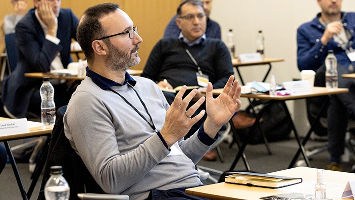 Participant responds question in class
