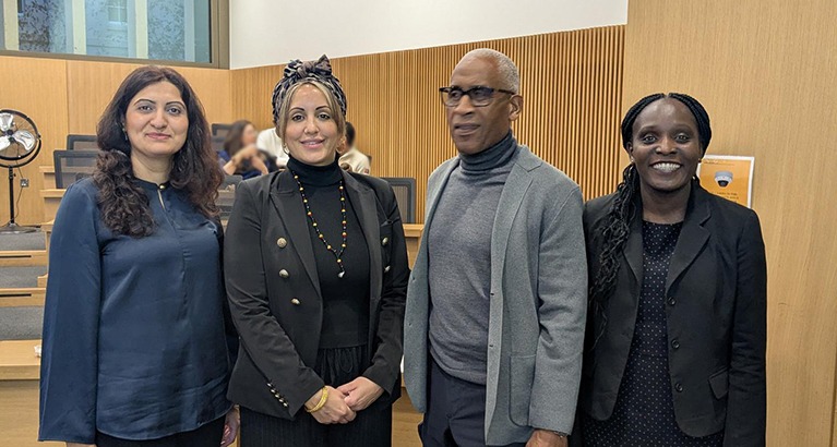 L-R: Manaz Javaid, Dr Syra Shakir, Lord Simon Woolley, Henrietta Mbeah-Bankas.